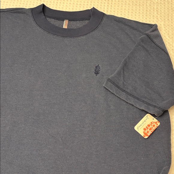 NEW! FREE PEOPLE MOVEMENT Back Me Up MEDIUM Midnight Navy Blue Sweatshirt Relax - Picture 7 of 16